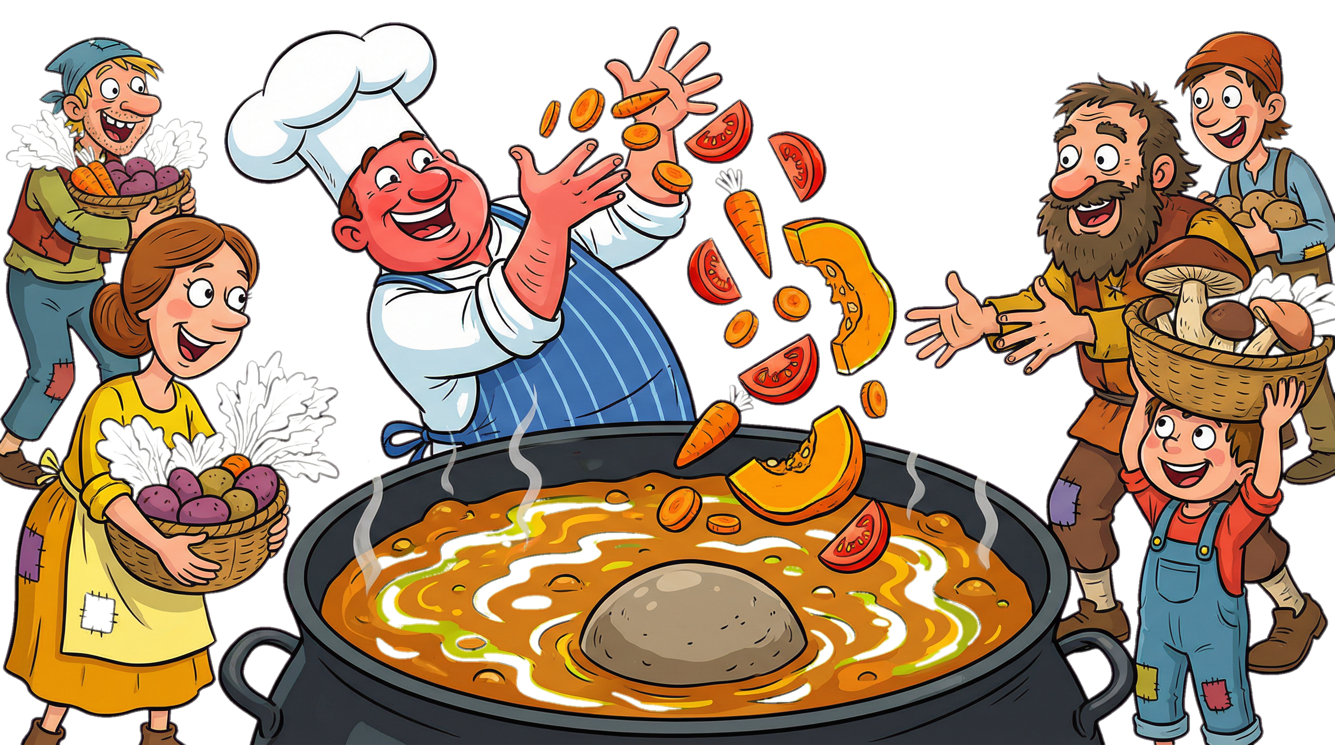 Illustration for Pierre and the Stone Soup