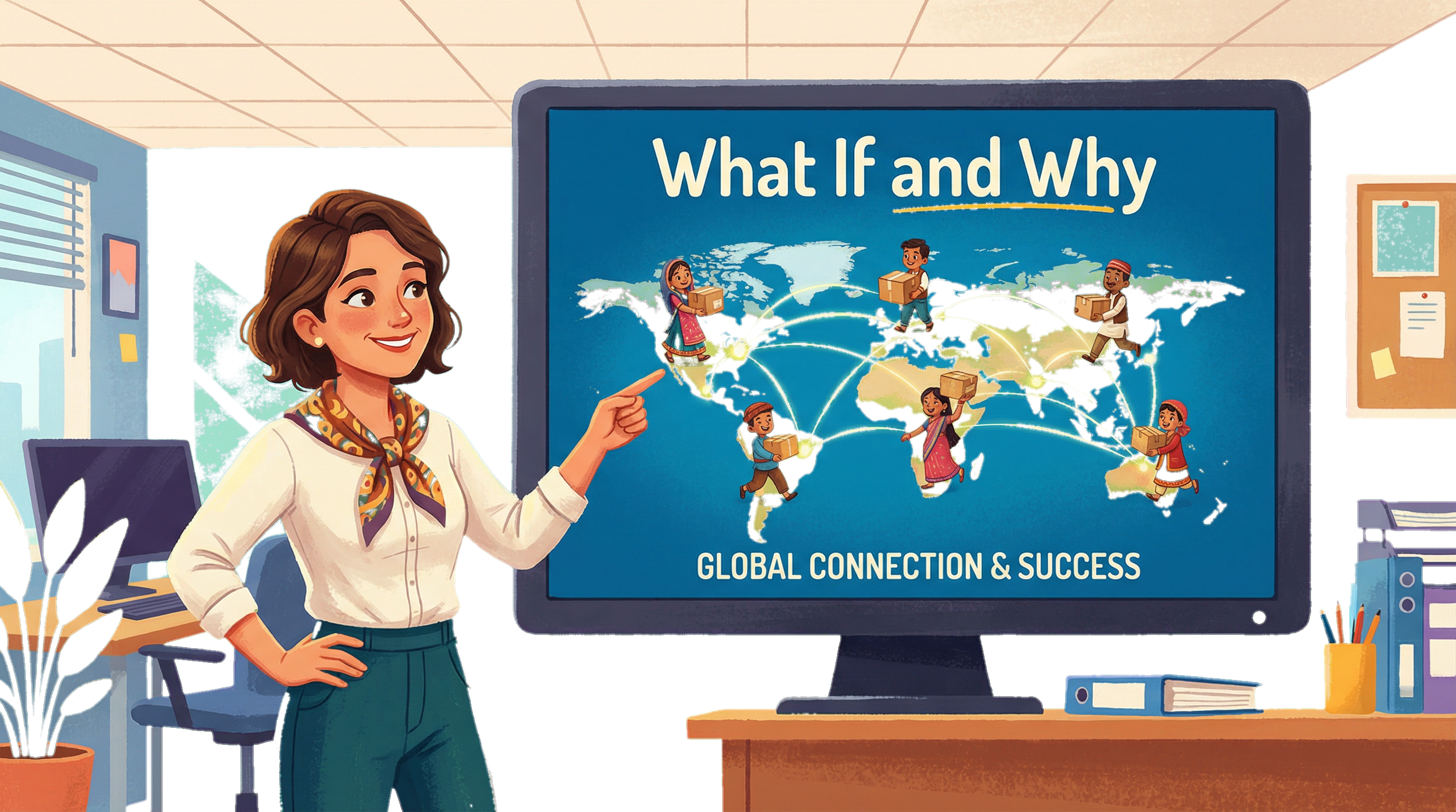 Illustration for Sarah, the 'Why and What If' Girl