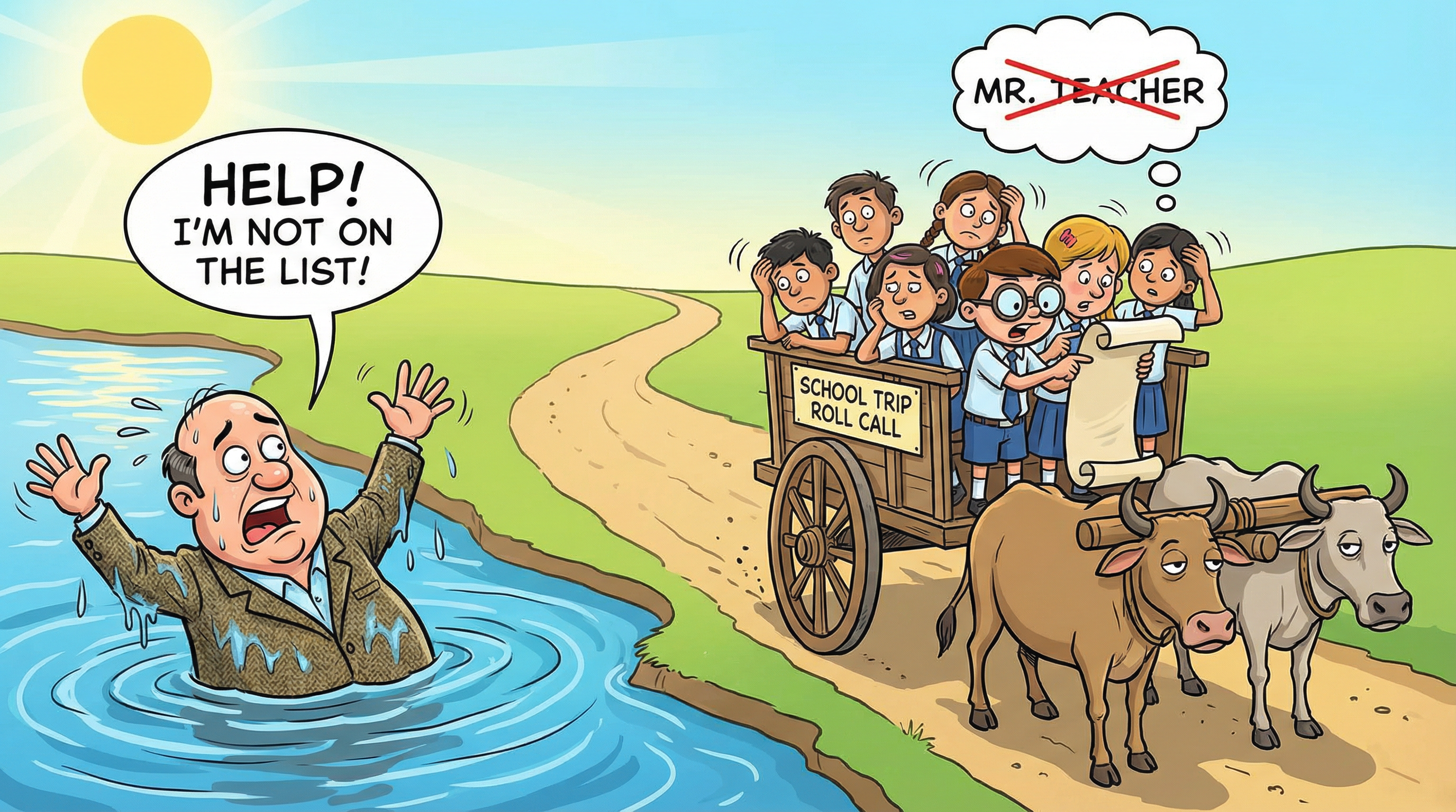 Illustration for The Teacher and the Silly Students